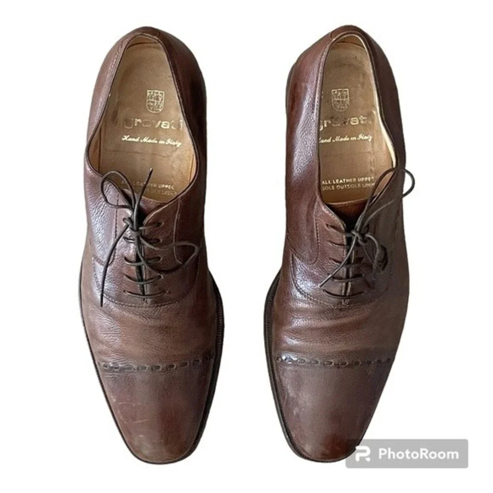 Gravati Eleganza Baby Calfskin Leather Oxfords Sz 10